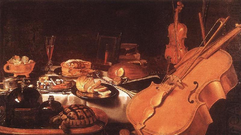 Still-Life with Musical Instruments dfg, CLAESZ, Pieter